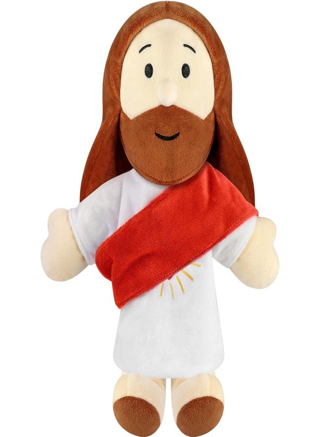 AKAIXI Jesus Hand Puppet, Plush Soft Stuffed Puppets, Red & White, 13Inch, Interactive Religious Play, Christian Toy, Comforting Plushy for All Ages, Gifts Christmas, Baptism, Party - Image 1